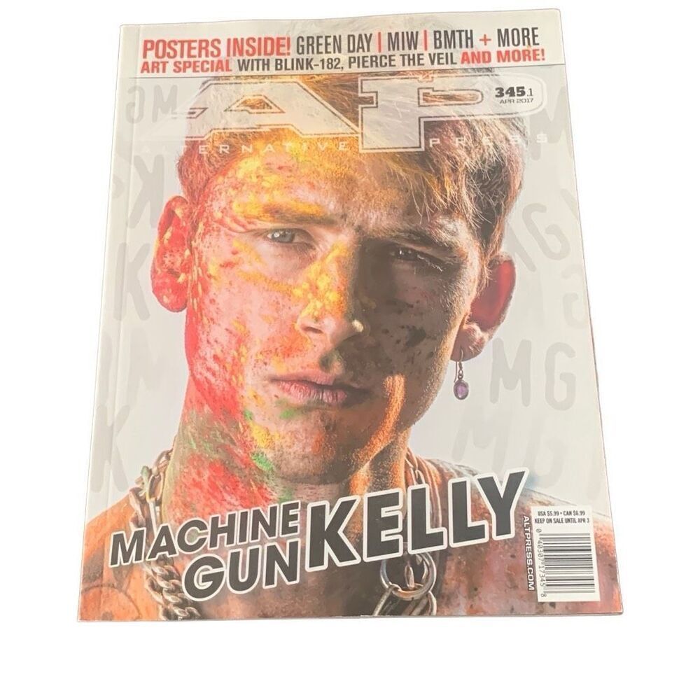 Alternative Press AP April 2017 Issue #345.1 Machine Gun Kelly Posters Inside